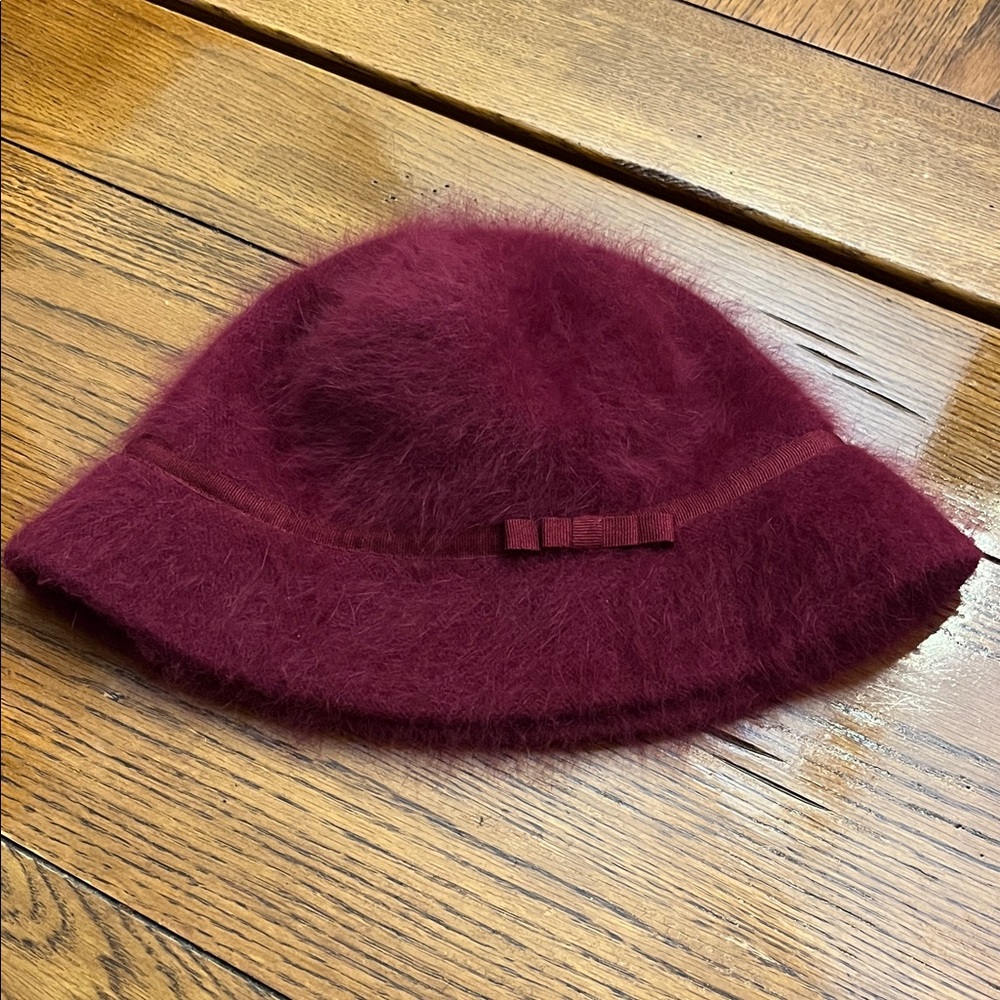 Nine West Deep Red Women's Angora Hat